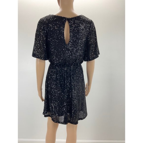 ALTARD’S STATE BLACK  SEQUIN MINI DRESS - Picture 6 of 9